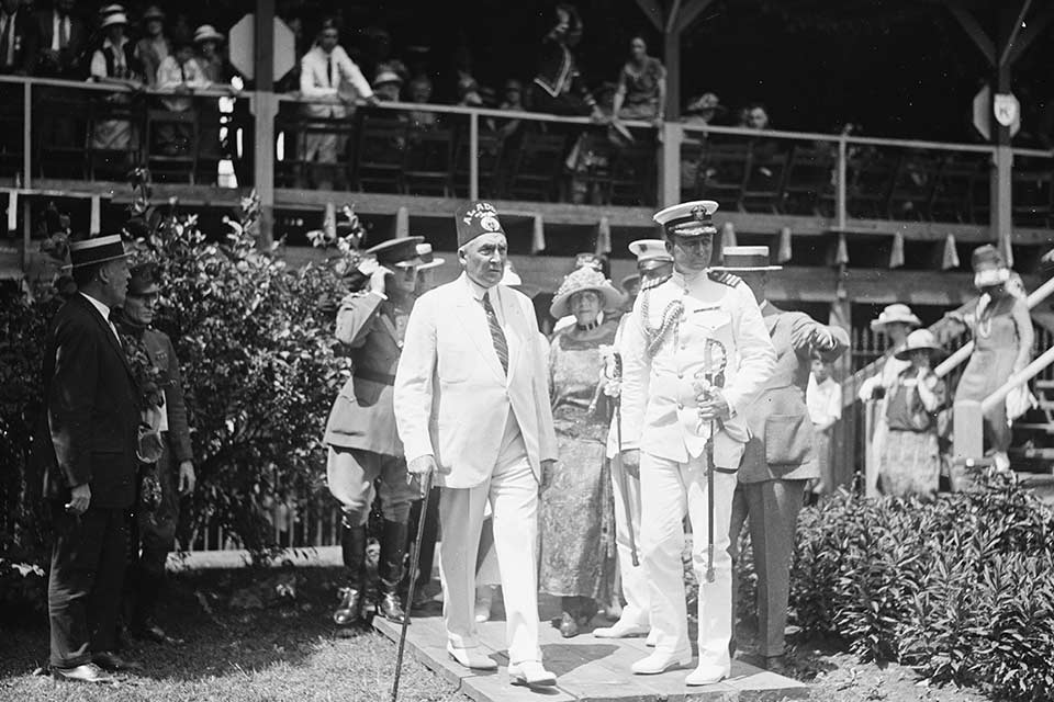 Président et Noble Warren Harding lors de la session impériale de 1923
