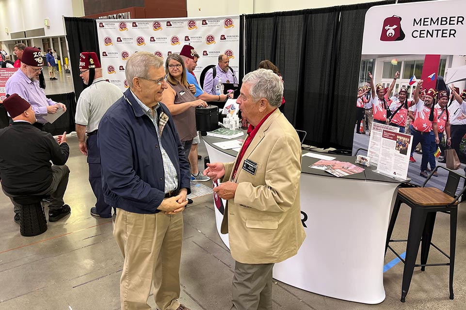 conversation at the member center