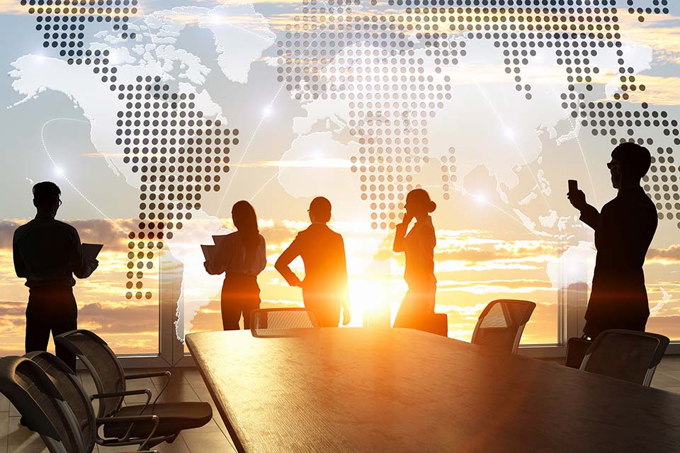 business meeting in progress graphic