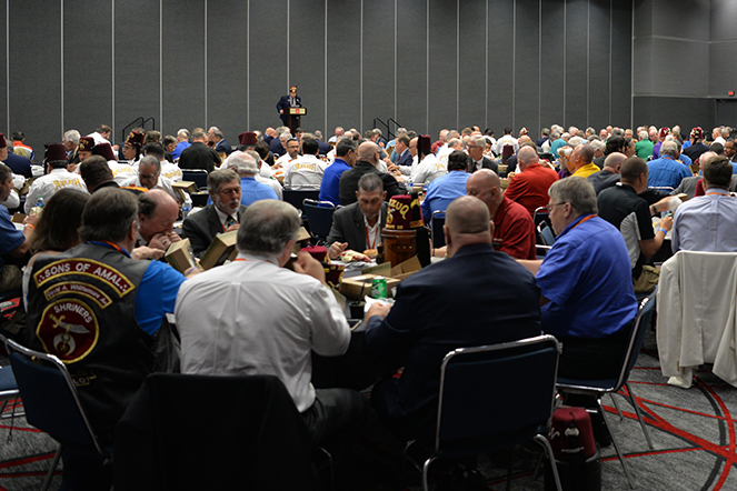 large banquet setting for luncheon