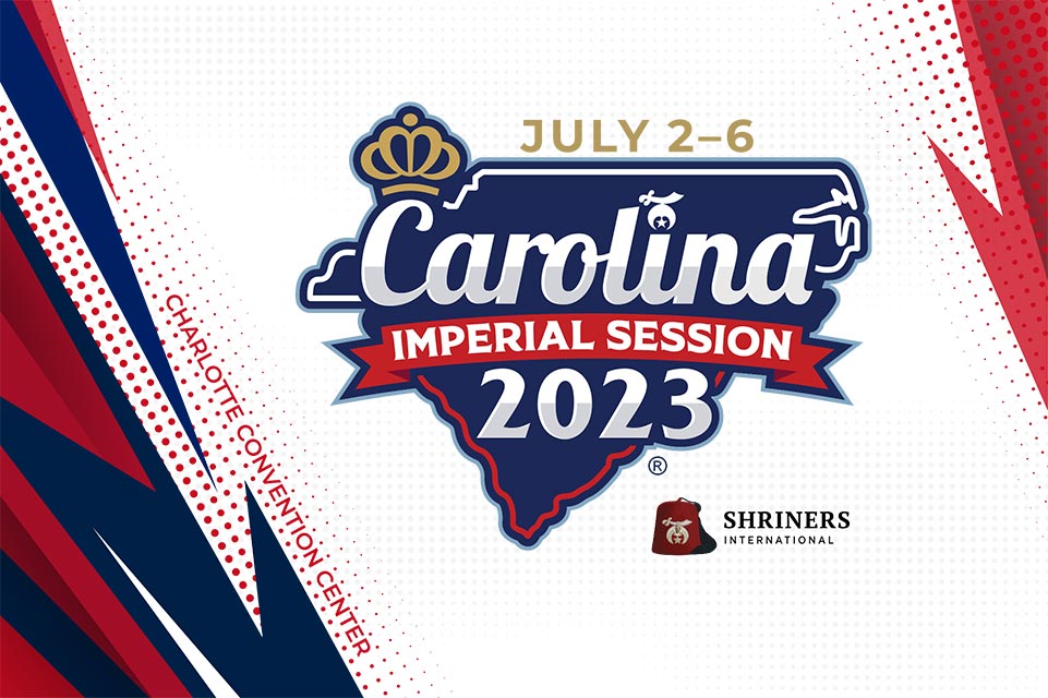 2-6 de julio Logotipo de Carolina Imperial Session, Centro de Convenciones de Charlotte, logotipo de Shriners International