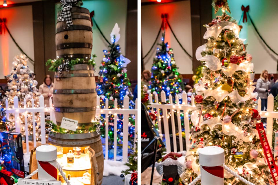 decorações de natal e árvore