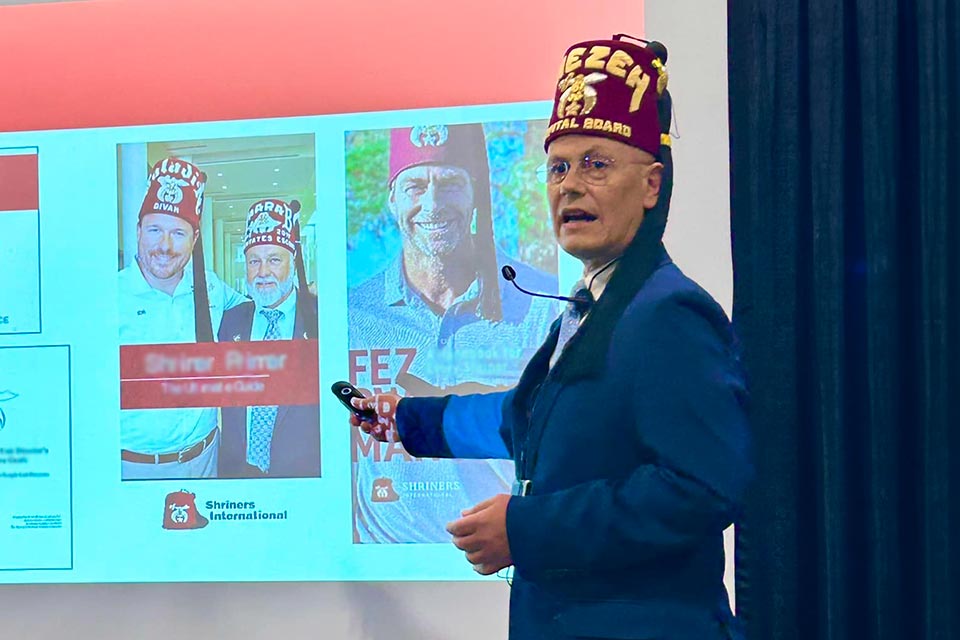 Aguayo giving presentation