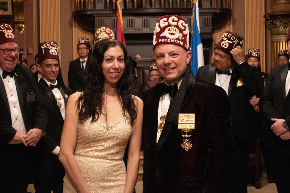 First Lady Diana and Mecca Shriners Potentate Anthony Ruffini.