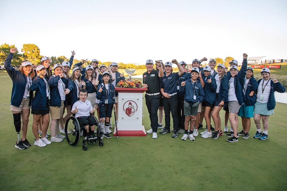 Shriners Children's Open winner with Patient Ambassadors