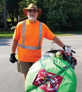 Shriner with donations