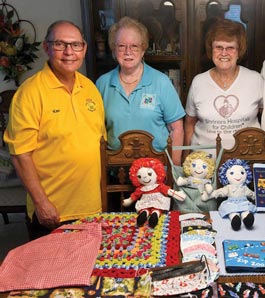 Shriner family with dolls