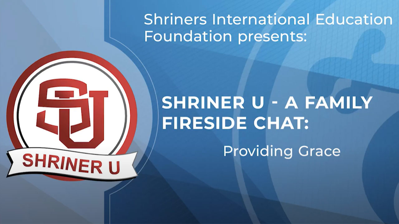 Logotipo de la Academia Noble de SIEF, la Fundación Educativa Shriners Internacional presenta: Shriner U – Brindando gracia