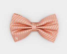 Nœud papillon en seersucker couleur saumon