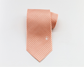 cravate en seersucker couleur saumon