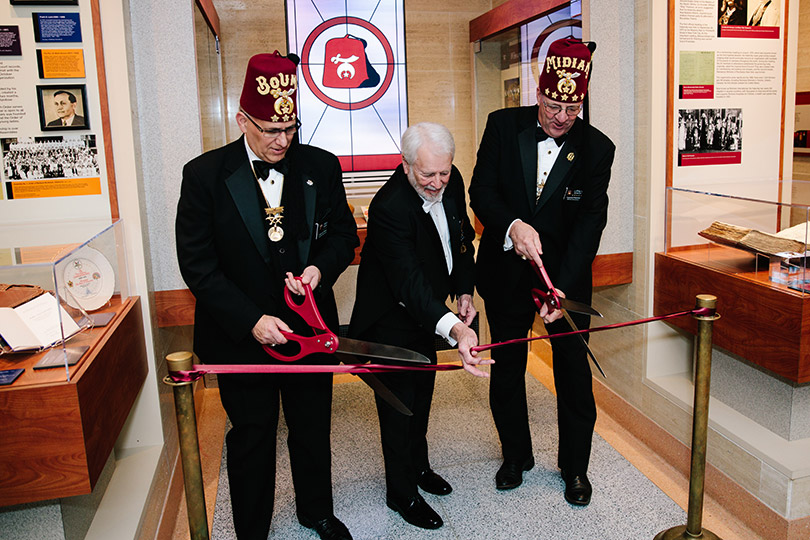 Shriner leaders during ribbon cutting