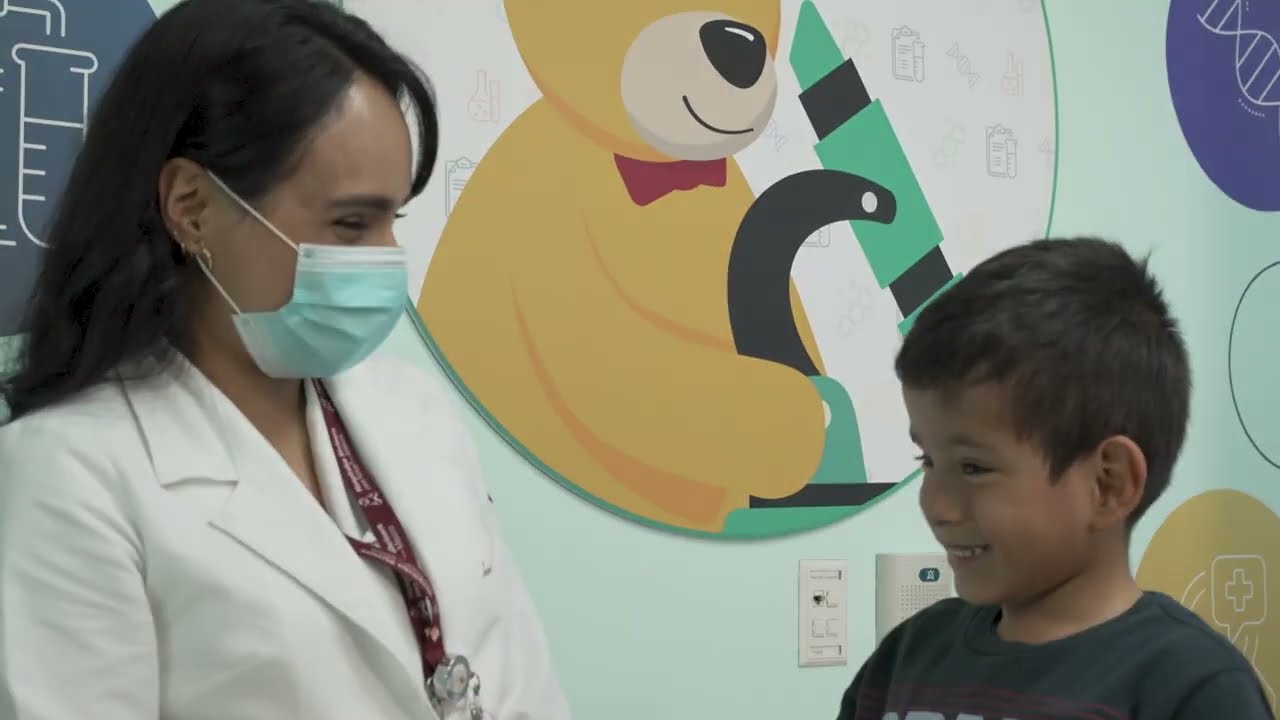 masked female provider, male patient